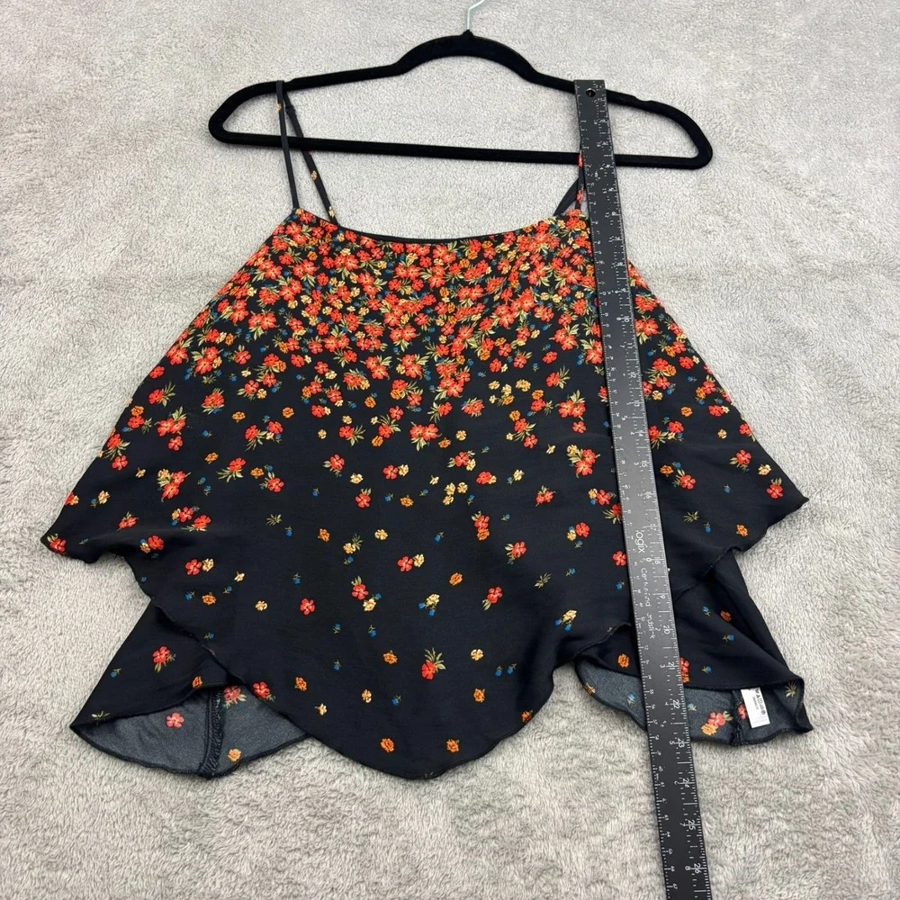 Intimately Free People Let‎ Me Love Satin Cami Womens S Black Floral Whimsigoth